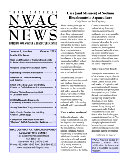 Uses (and Misuses) of Sodium Bicarbonate in Aquaculture