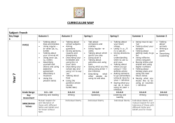 Curriculum Map &ndash; French