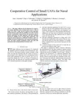 Cooperative Control of Small UAVs for Naval Applications