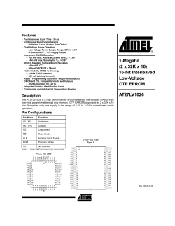AT27LV1026 1-megabit (2 x 32K x 16) 16