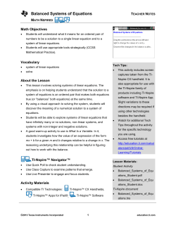 Teacher Notes PDF - TI Education