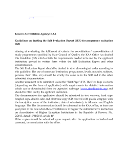 Guidelines on Drafting the SER (Study Programmes).
