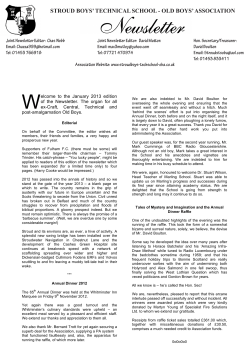 January 2013 - Stroud Boys Technical School