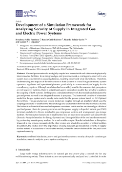 Development of a Simulation Framework for Analyzing