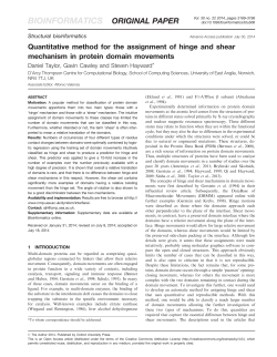 Quantitative method for the assignment of hinge and shear