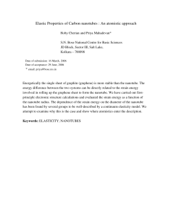 Elastic Properties of Carbon nanotubes