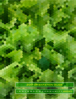 2014 Orientation Guide - Inglewood Community Garden