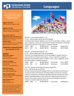 Languages - Moraine Park Technical College