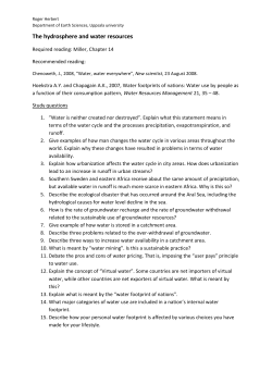 The hydrosphere and water resources