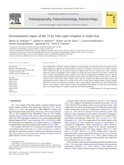 Environmental impact of the 73ka Toba super
