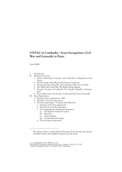 UNTAC in Cambodia &ndash; from Occupation, Civil War and Genocide to