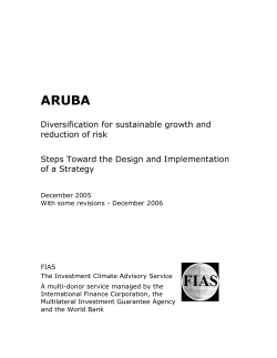ARUBA, diversification for sustainable growth and reduction of risk