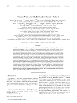 Climate Divisions for Alaska Based on Objective Methods
