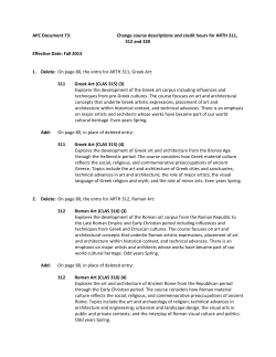 APC Document 73: Change course descriptions and credit hours for