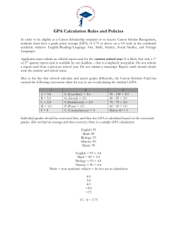 GPA Calculation Rules and Policies