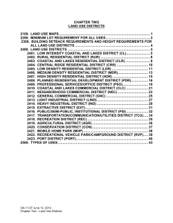 Chapter 2 - Land Use Districts - Citrus County Board of County