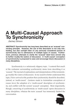 A Multi-Causal Approach To Synchronicity