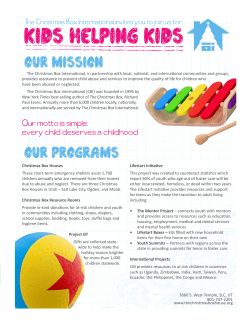 Kids Helping Kids - The Christmas Box International