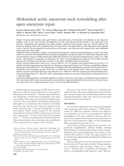 - Journal of Vascular Surgery
