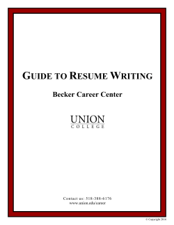 guide to resume writing