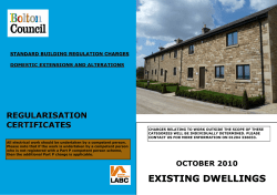 Fees for regularisation certificates for existing dwellings