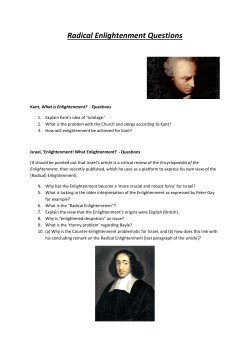 Radical Enlightenment Questions