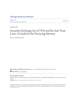 Securities Exchange Act of 1934 and the Anti