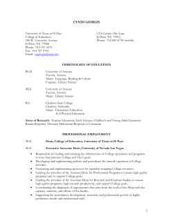 President`s Biography - The University of Texas at El Paso