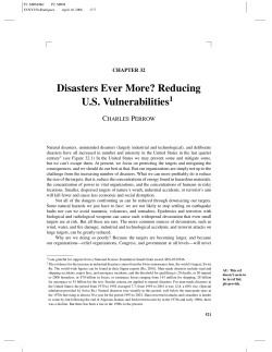 Disasters Ever More? Reducing US Vulnerabilities