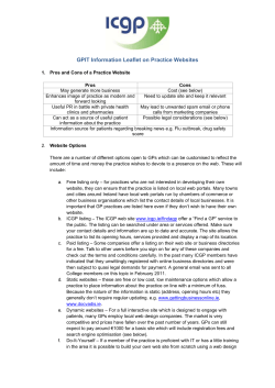 GPIT Information Leaflet on Practice Websites