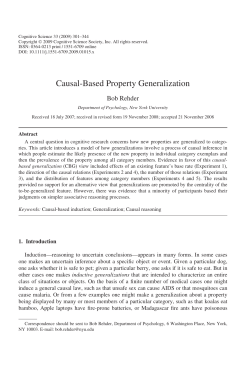 Causal-Based Property Generalization