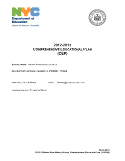 2012-2013 (CEP) - New York City Department of Education