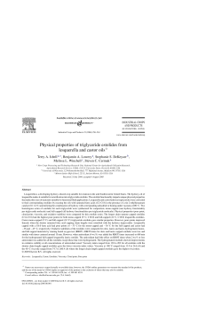 Physical properties of triglyceride estolides