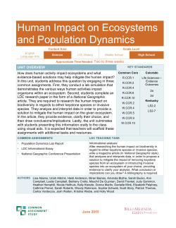 Human Impact on Ecosystems and Population - K