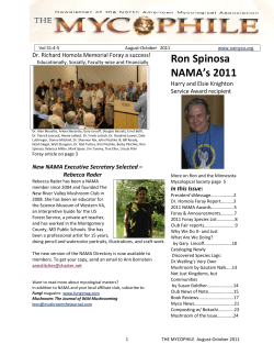 Ron Spinosa NAMA`s 2011 - North American Mycological Association