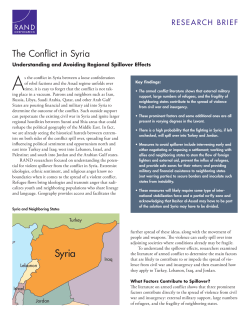 The Conflict in Syria
