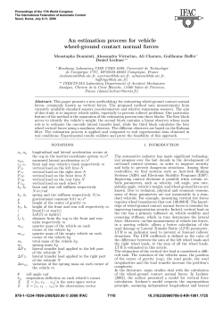 An Estimation Process for Vehicle Wheel-Ground - GIPSA-Lab