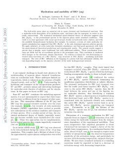 Hydration and mobility of HO-(aq)