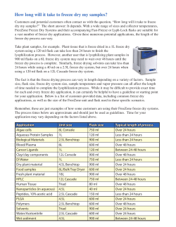 How long will it take to freeze dry my samples?