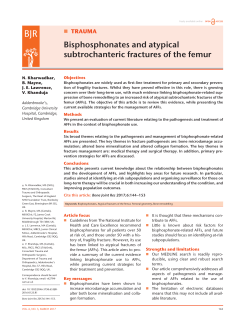 Bisphosphonates and atypical subtrochanteric fractures of the femur