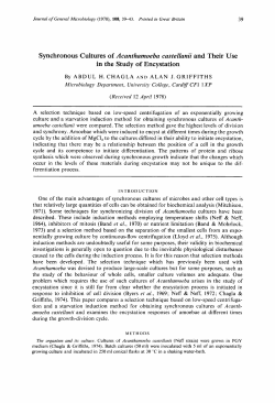in the Study of Encystation