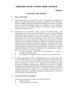 guidelines on use of ready mixed concrete