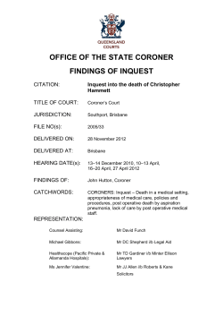 Office of the State Coroner
