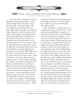 HOW THE LEOPARD GOT HIS SPOTS