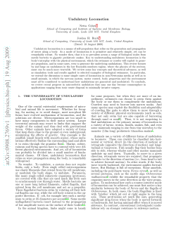 Undulatory Locomotion