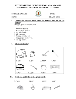 INTERNATIONAL INDIAN S I. Choose the correct word from blanks