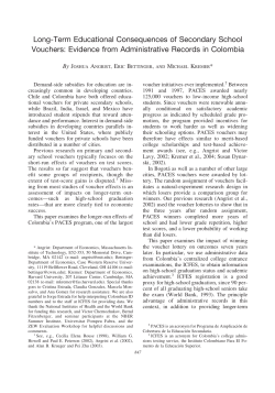 Evidence from Administrative Records in Colombia