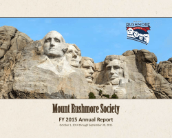 FY 2014/2015 - Mount Rushmore Society