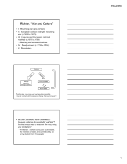 Richter, &ldquo;War and Culture&rdquo;