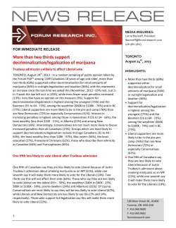 More than two thirds support decriminalization/legalization of